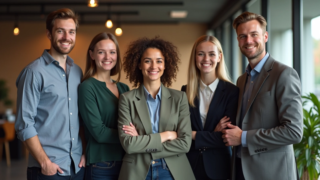 Groep trainers en coaches in professionele omgeving, diverse achtergronden, vriendelijke sfeer